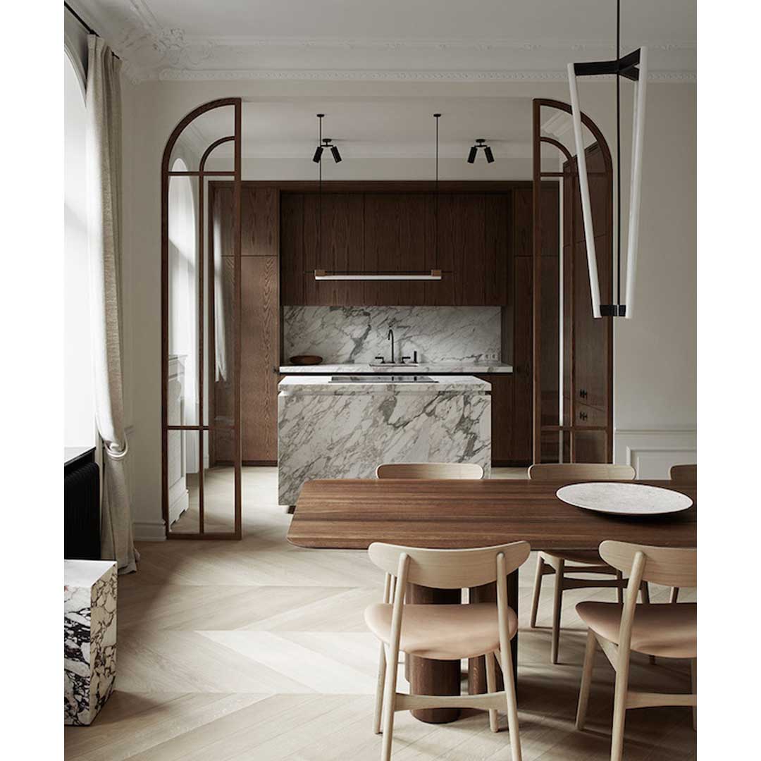 An Elegant Apartment in Stockholm by AOJND Interior and Nordiska Kök