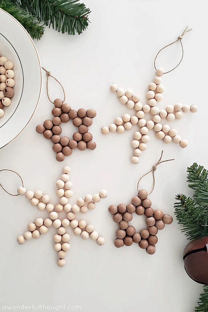 DIY Wood Bead Ornaments