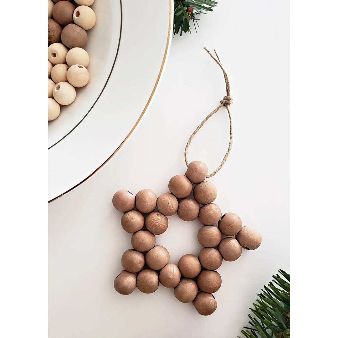 DIY Wood Bead Ornaments
